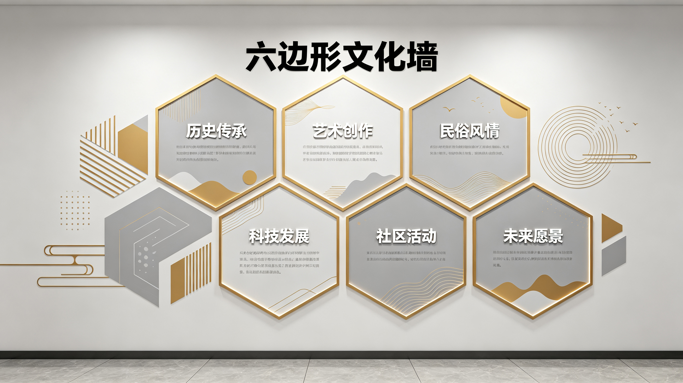 苏州企业文化墙 | 六边形信息美学